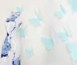 Pack of 12x 3D butterflies wall decals turquoises - ambiance-sticker.com