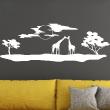 Wall decal African silhouette with giraffes - ambiance-sticker.com