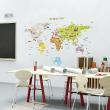 Wall decals for babies  - Giant World Map wall decal for children - ambiance-sticker.com