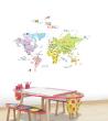 World map for children wall decal - ambiance-sticker.com