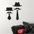 Figures wall decals - Hats, mustaches and ties - ambiance-sticker.com