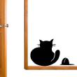 Cat waiting in front of a hole - ambiance-sticker.com