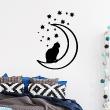 Animals wall decals - Wall decal cat and stars - ambiance-sticker.com