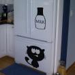 Wall decals for the fridge - Wall decal Cat - ambiance-sticker.com
