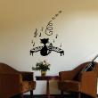 Wall decals music - Wall decal Cat and piano - ambiance-sticker.com