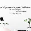 Stickers muraux citations - Sticker citation modo l'élégance, c'est ... - Coco Chanel - ambiance-sticker.com