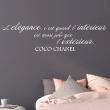 Stickers muraux citations - Sticker citation modo l'élégance, c'est ... - Coco Chanel - ambiance-sticker.com