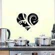 Wall decals design - Wall decal Heart and flower - ambiance-sticker.com
