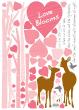 Pink hearts and deers - ambiance-sticker.com