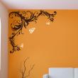 Wall decals design - Wall decal Floral Corner and butterflies - ambiance-sticker.com