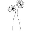 Flowers wall decals - Wall decal poppies - ambiance-sticker.com