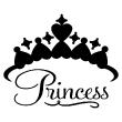 Wall decals Swarovski Elements - Wall decal Princess crown - ambiance-sticker.com