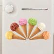 Wall decals for the kitchen - Wall decal ice cream cones - ambiance-sticker.com