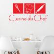 Wall decals for the kitchen - Wall decal Cuisine du Chef - ambiance-sticker.com