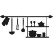 Wall decals for the kitchen - Wall decal scaffale - ambiance-sticker.com
