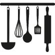 Wall decals for the kitchen - Wall decal utensils - ambiance-sticker.com