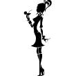Figures wall decals - Wall decal Maiden and cocktail - ambiance-sticker.com