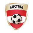 Car Stickers and Decals - Sticker Flag with football, Austria - ambiance-sticker.com