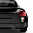 Car Stickers and Decals - Sticker Flag with football, Italy - ambiance-sticker.com