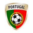 Car Stickers and Decals - Sticker Flag with football, Portugal - ambiance-sticker.com