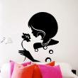 Figures wall decals - Woman smelling a flower - ambiance-sticker.com
