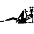 sexy woman and shoe stickers - ambiance-sticker.com