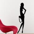 Figures wall decals - Woman holding a bag - ambiance-sticker.com