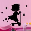 Figures wall decals - Wall decal Girl and scooter - ambiance-sticker.com