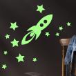 Glow in the dark   wall decals - Wall decal rocket and stars - ambiance-sticker.com