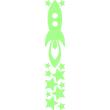 Glow in the dark   wall decals - Wall decal rocket and stars - ambiance-sticker.com