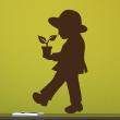 Figures wall decals - Wall decal boy with a pot - ambiance-sticker.com