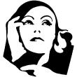 Greta Garbo portrait 2 - ambiance-sticker.com