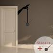 Clock Wall decals - Wall decal with hand - ambiance-sticker.com