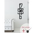 Clock Wall decals - Wall decal block numbers - ambiance-sticker.com