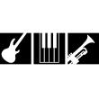 Wall decals music - Wall decal Musical instrument - ambiance-sticker.com