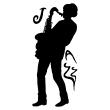 Wall decals music - Wall decal Jazzman - ambiance-sticker.com