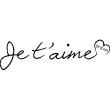 Bedroom wall decals - Wall decal Je t 'aime - ambiance-sticker.com