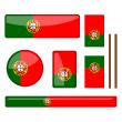 Car Stickers and Decals - Sticker Kit of various Portuguese flags - ambiance-sticker.com