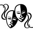 Figures wall decals - Wall decal Masks couples - ambiance-sticker.com