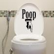 Bathroom wall decals - Wall decal Poop that way - ambiance-sticker.com