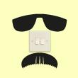 Mustache and glasses - ambiance-sticker.com