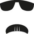 Mustache and glasses - ambiance-sticker.com