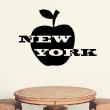 City wall decals - Wall decal New York and Apple - ambiance-sticker.com