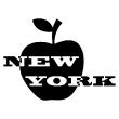 Wall decal New York and Apple - ambiance-sticker.com