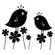 Wall Sticker Bird and flowers - ambiance-sticker.com