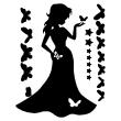 Wall decals Swarovski Elements - Wall decal Butterfly princess - ambiance-sticker.com