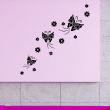 Flowers wall decals - Wall decal Butterflies flow - ambiance-sticker.com