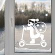 Wall decal Santa on scooter - ambiance-sticker.com