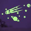 Glow in the dark   wall decals - Wall decal comet and planets - ambiance-sticker.com