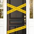 Wall decals for doors - Wall decal door Police line - ambiance-sticker.com